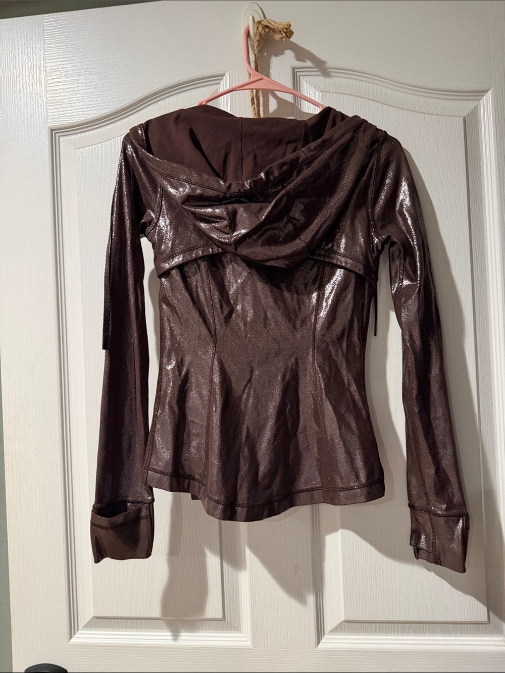Lululemon brown sparkle full zip up jacket size 4 - Picture 3 of 5
